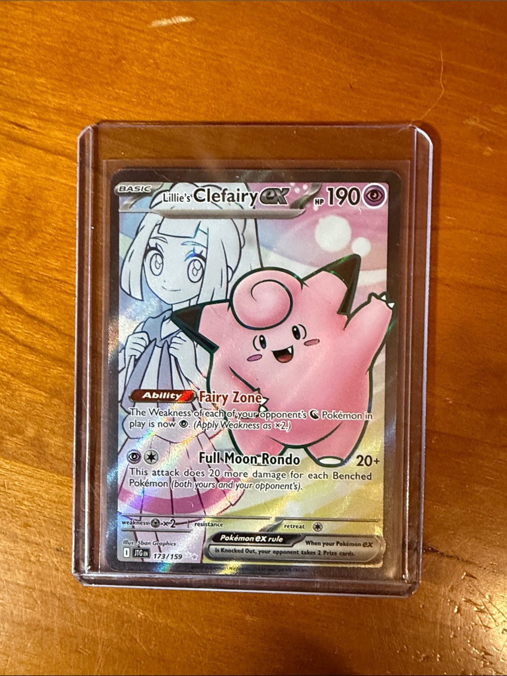 Pokemon Pink Lillie's Clefairy ex Holo Card